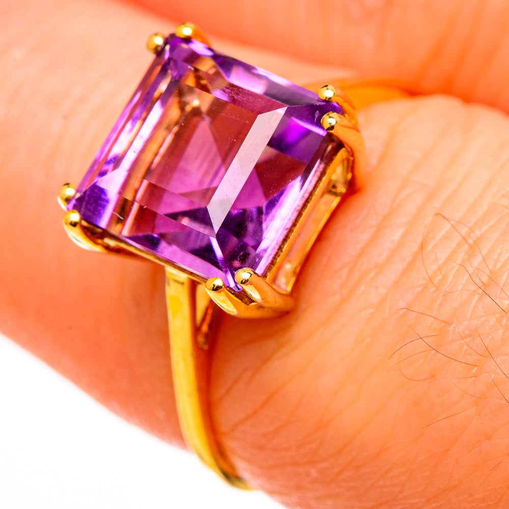 Amethyst Rings handcrafted by Anasilvercos - RING100528