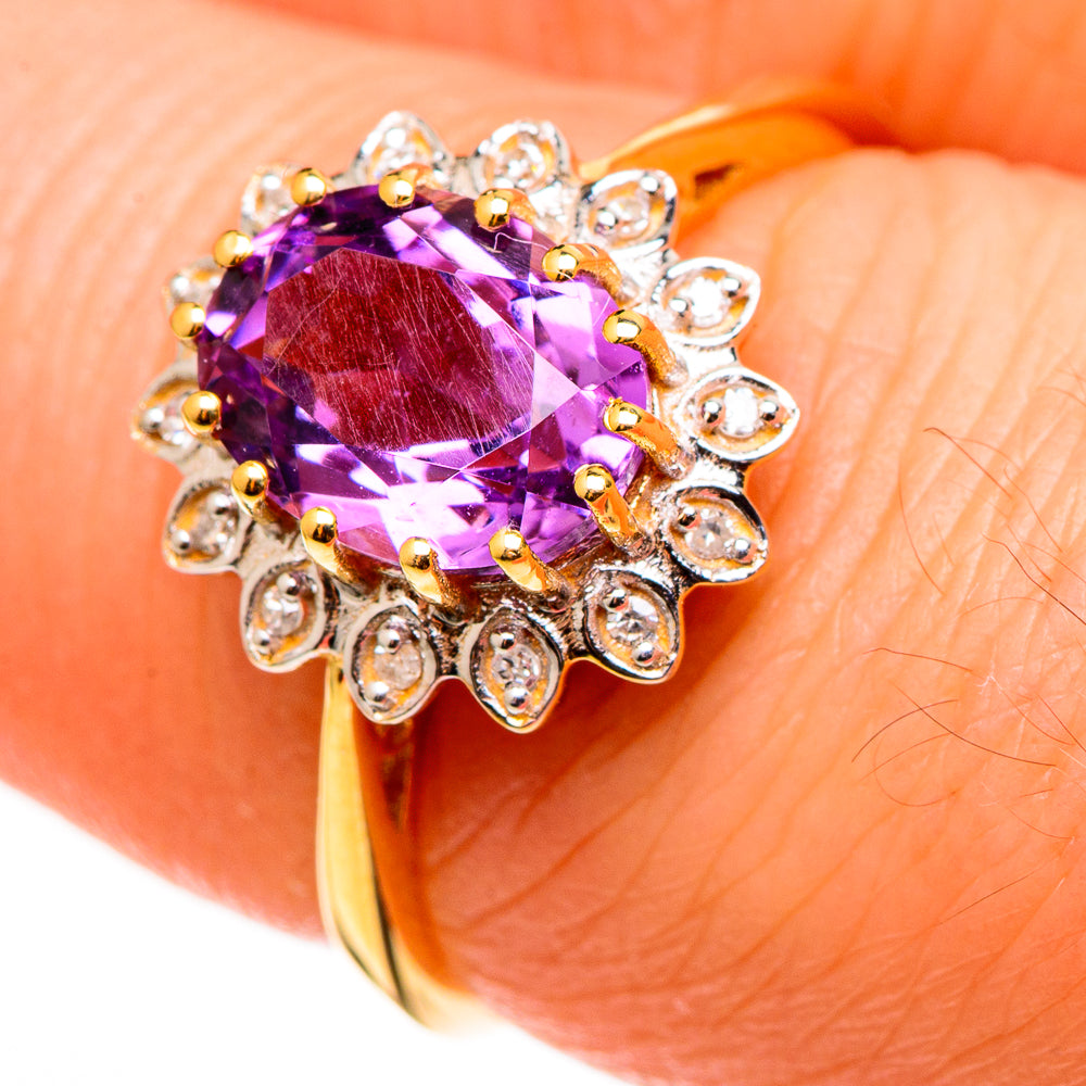 Amethyst Rings handcrafted by Anasilvercos - RING100530