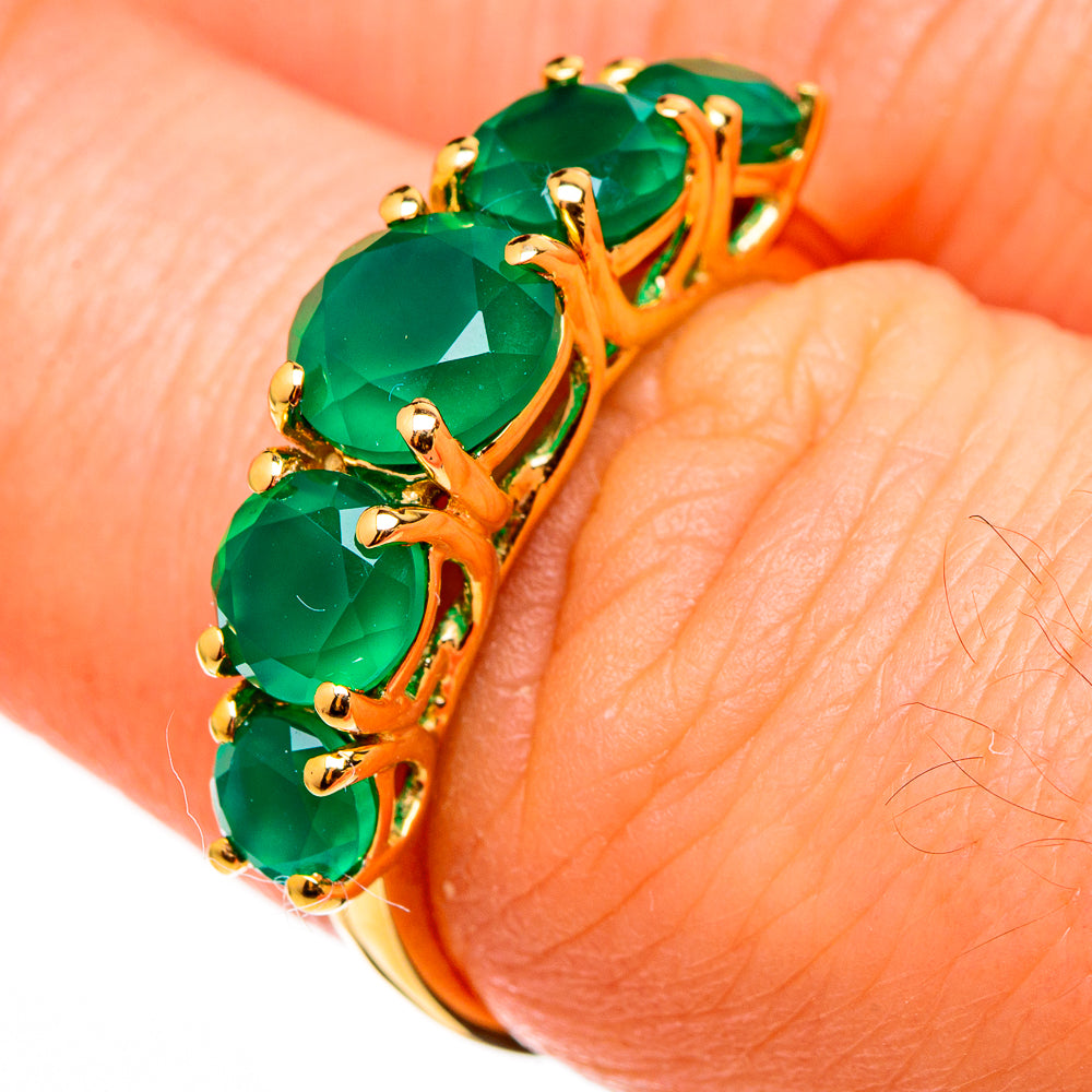 Green Onyx Rings handcrafted by Anasilvercos - RING100538