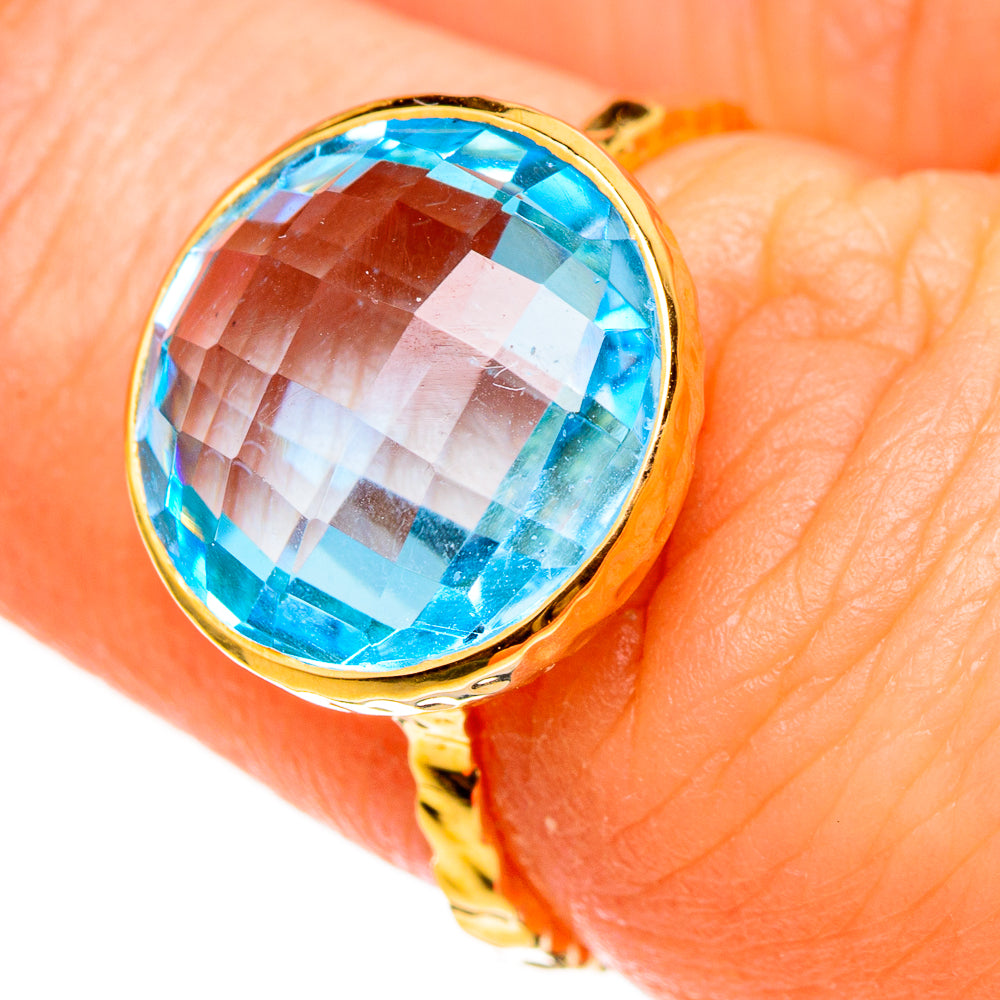 Blue Topaz Rings handcrafted by Anasilvercos - RING100547