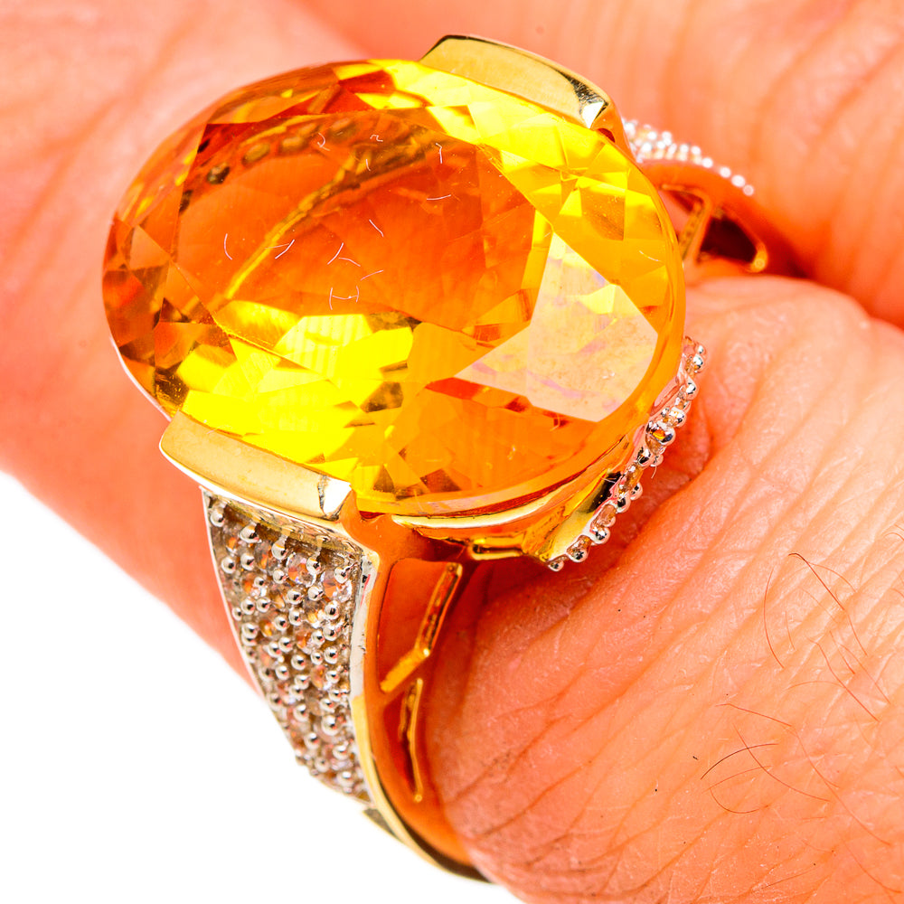 Citrine Rings handcrafted by Anasilvercos - RING100554