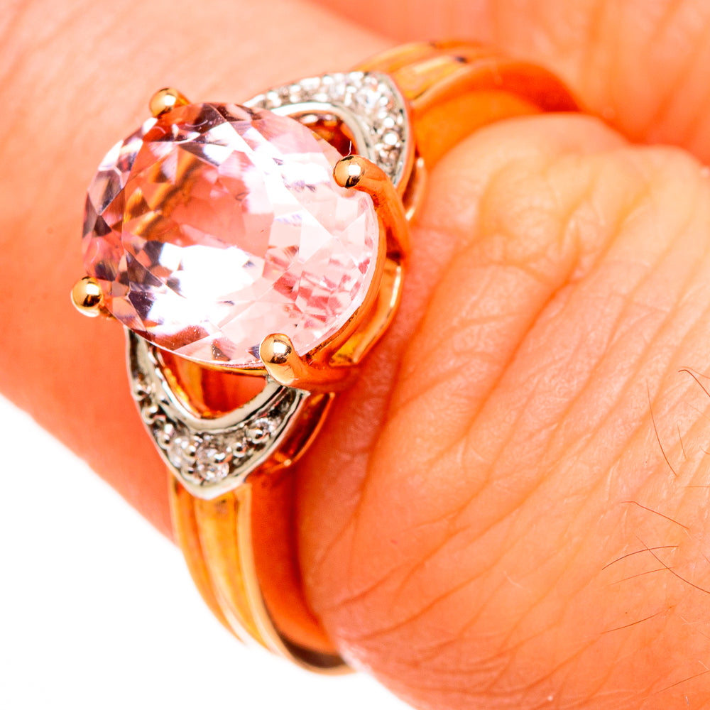 Morganite Rings handcrafted by Anasilvercos - RING100556