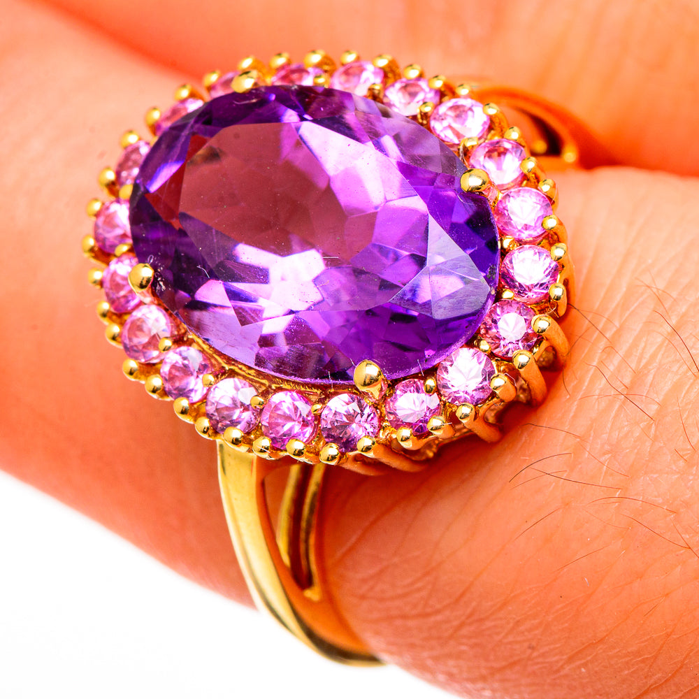 Amethyst Rings handcrafted by Anasilvercos - RING100558