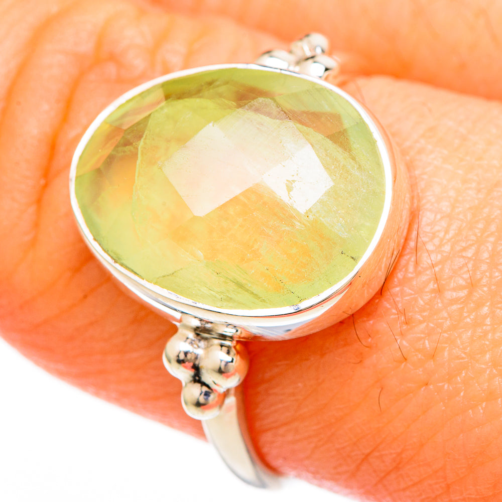 Prehnite Rings handcrafted by Anasilvercos - RING100582