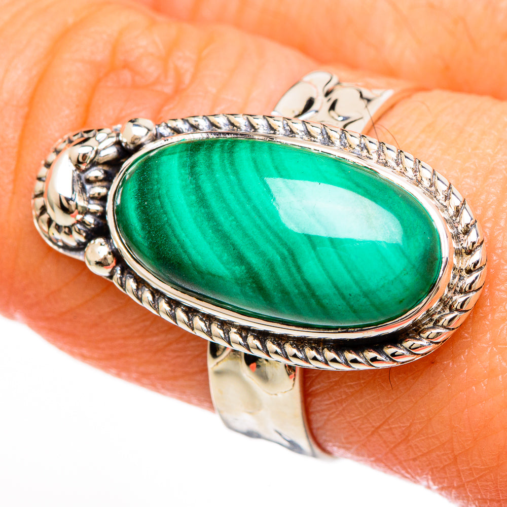 Malachite Rings handcrafted by Anasilvercos - RING100583