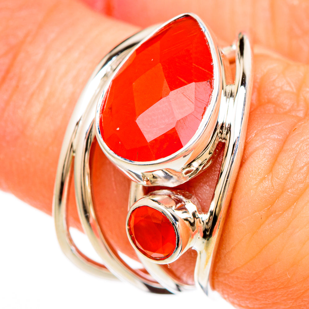 Carnelian Rings handcrafted by Anasilvercos - RING100585