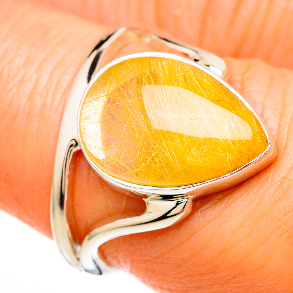 Rutilated Quartz Rings handcrafted by Anasilvercos - RING100593