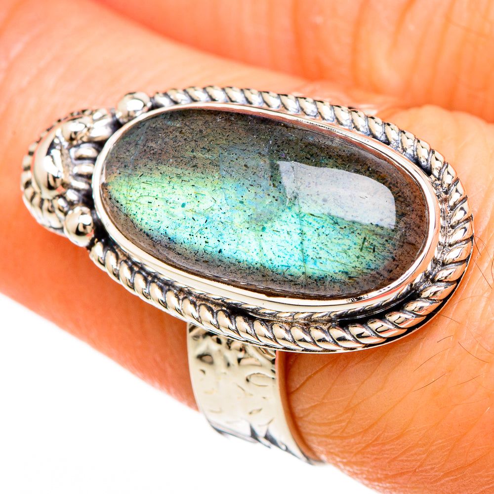 Labradorite Rings handcrafted by Anasilvercos - RING100603