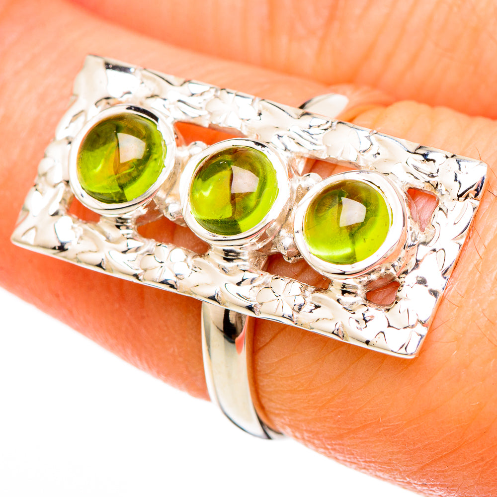 Peridot Rings handcrafted by Anasilvercos - RING100608