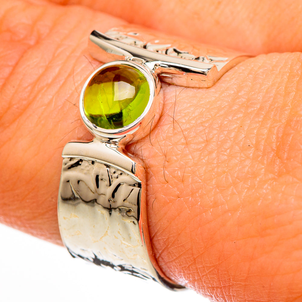 Peridot Rings handcrafted by Anasilvercos - RING100609