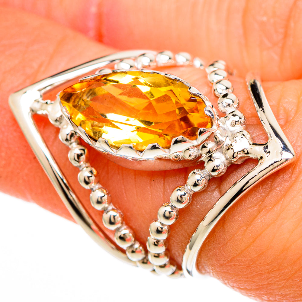 Citrine Rings handcrafted by Anasilvercos - RING100613