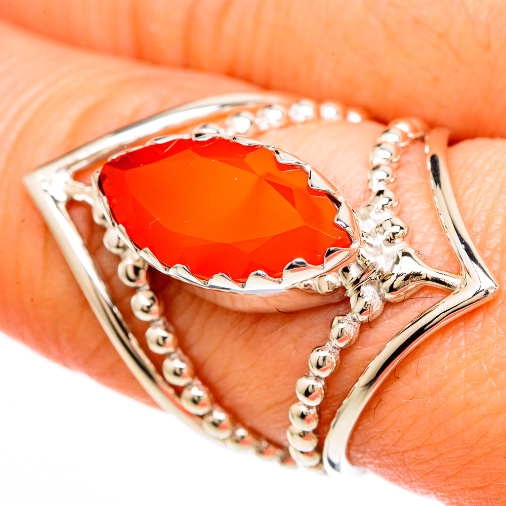 Carnelian Rings handcrafted by Anasilvercos - RING100614