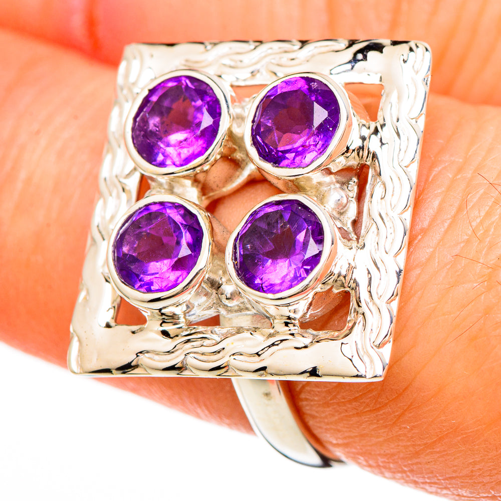 Amethyst Rings handcrafted by Anasilvercos - RING100618