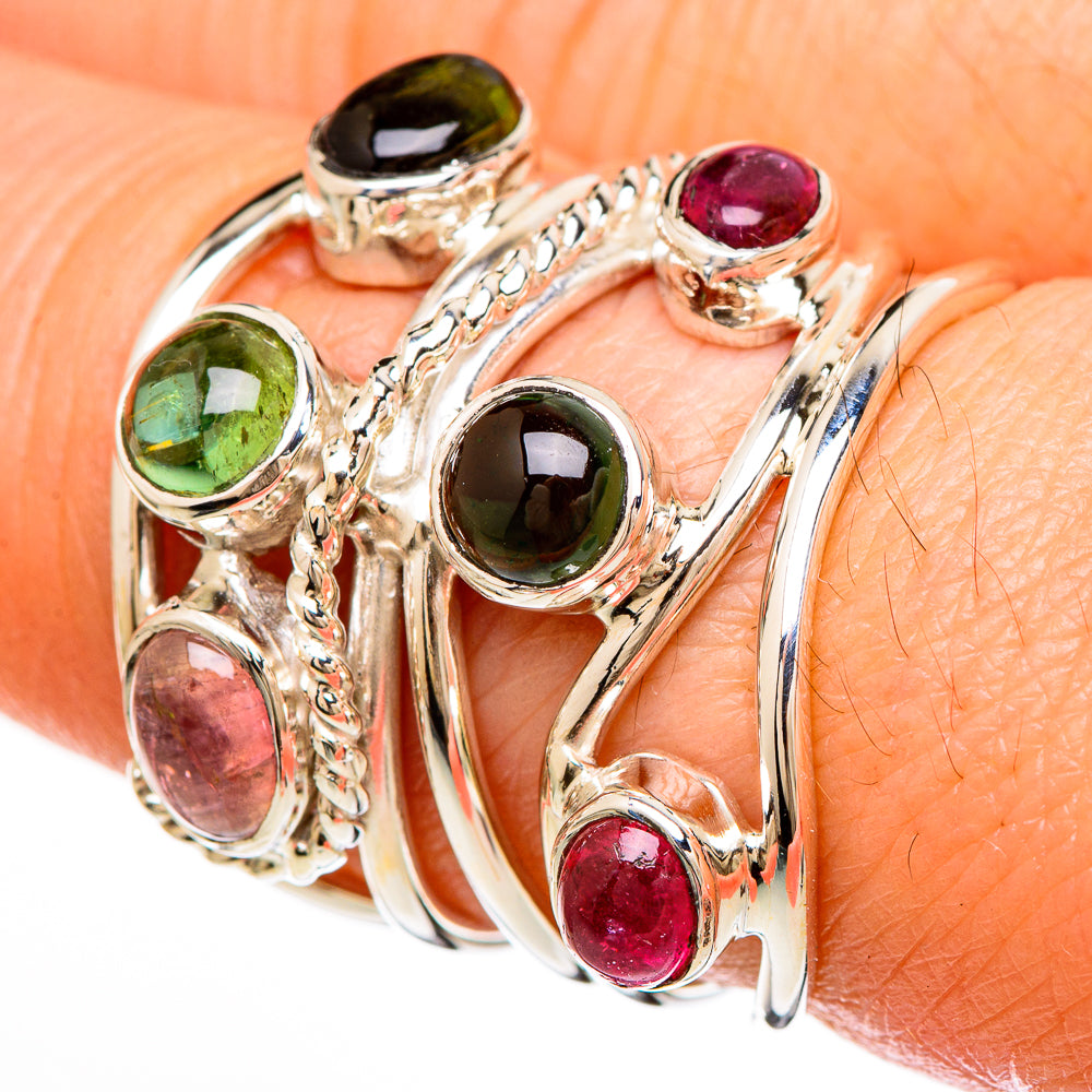 Multi-Tourmaline Rings handcrafted by Anasilvercos - RING100623