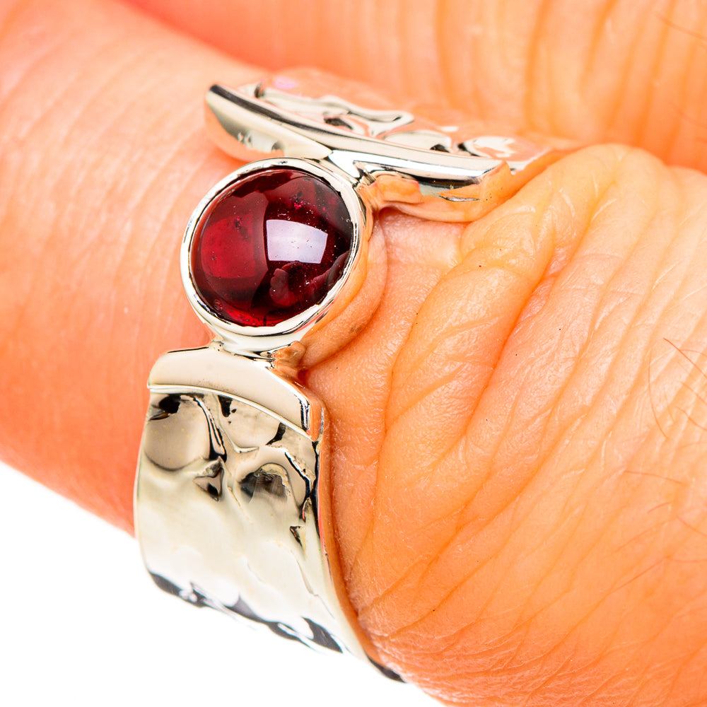 Garnet Rings handcrafted by Anasilvercos - RING100639