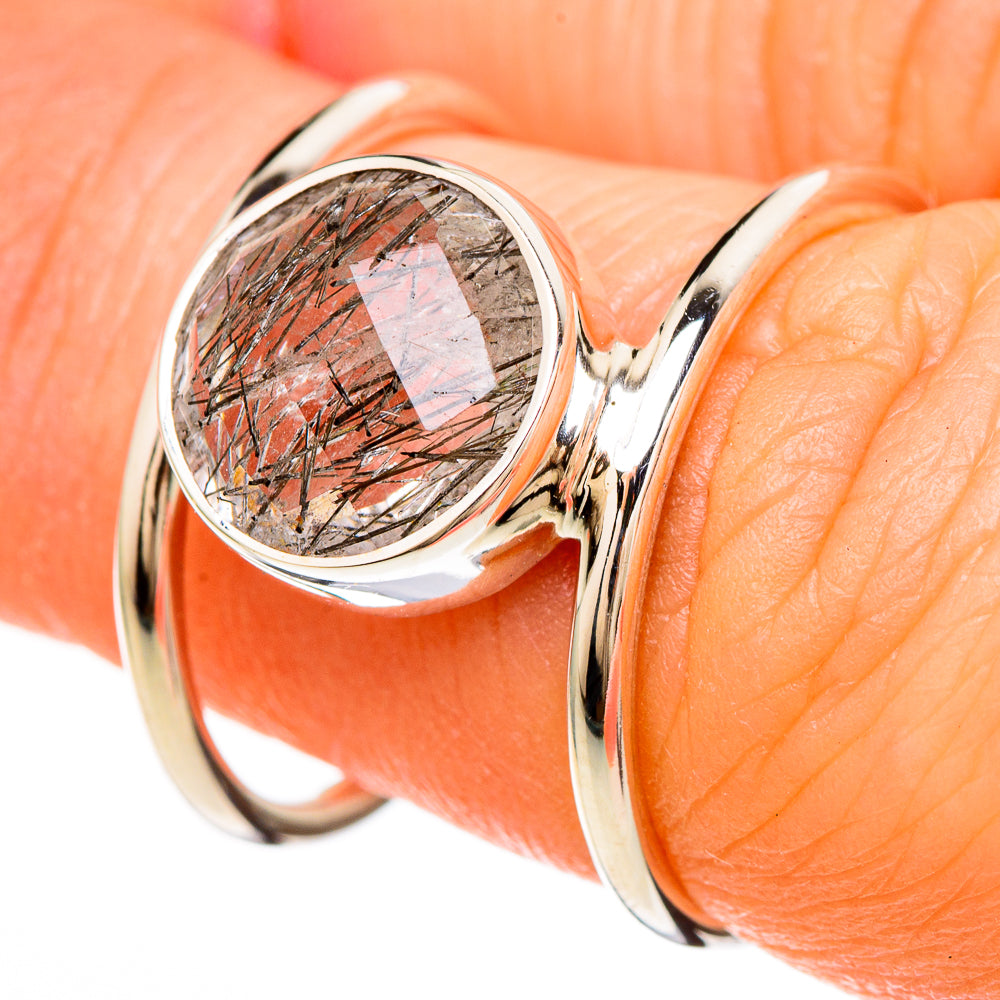 Tourmalinated Quartz Rings handcrafted by Anasilvercos - RING100640