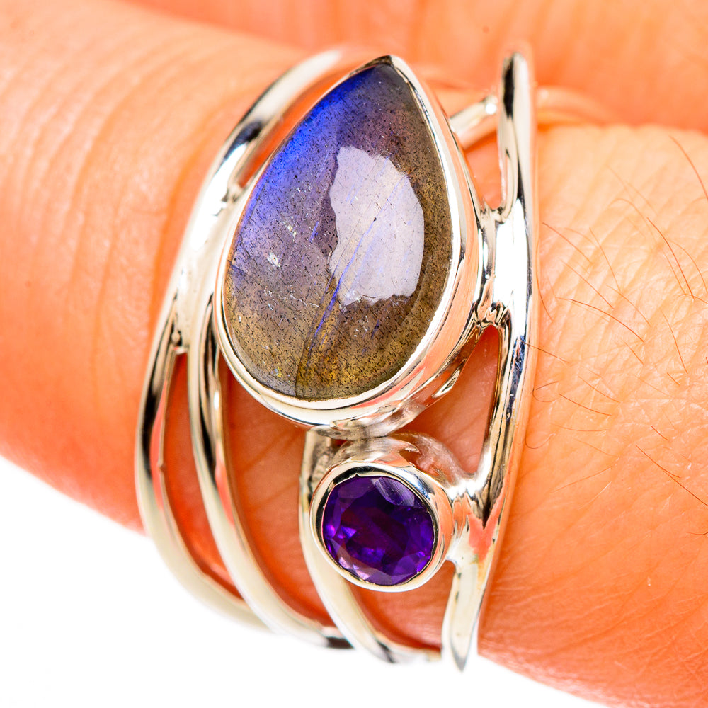 Labradorite Rings handcrafted by Anasilvercos - RING100644