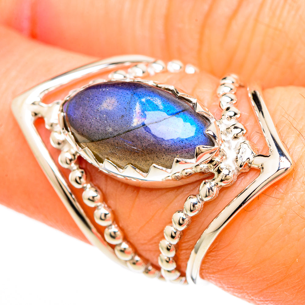 Labradorite Rings handcrafted by Anasilvercos - RING100648