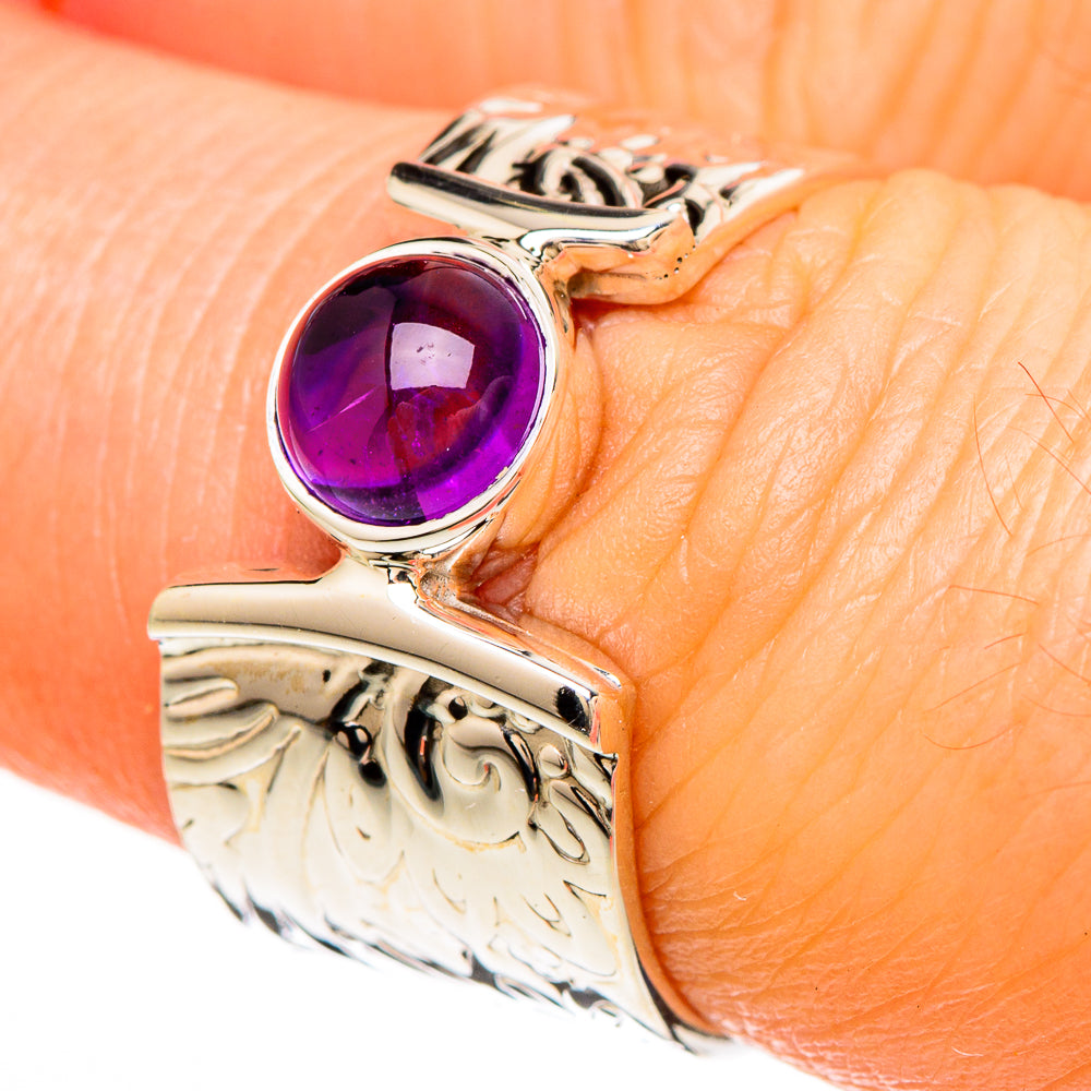 Amethyst Rings handcrafted by Anasilvercos - RING100652