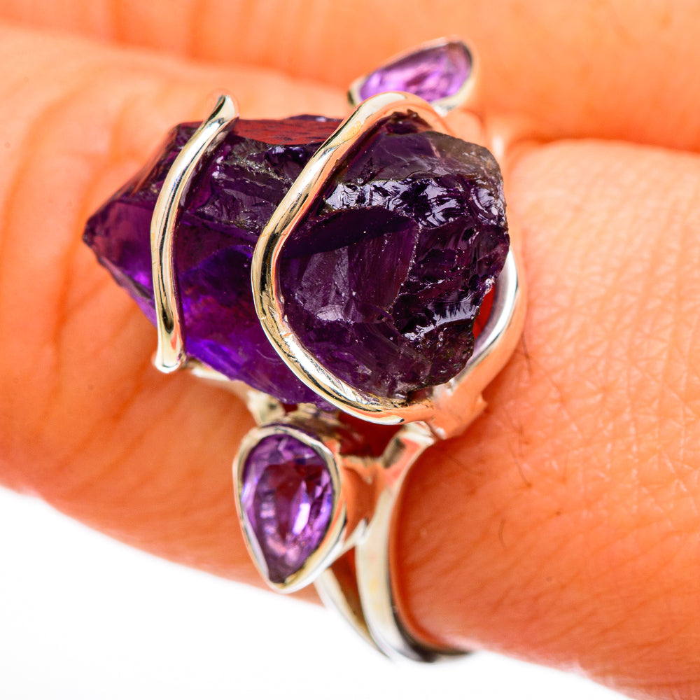 Amethyst Rings handcrafted by Anasilvercos - RING100653