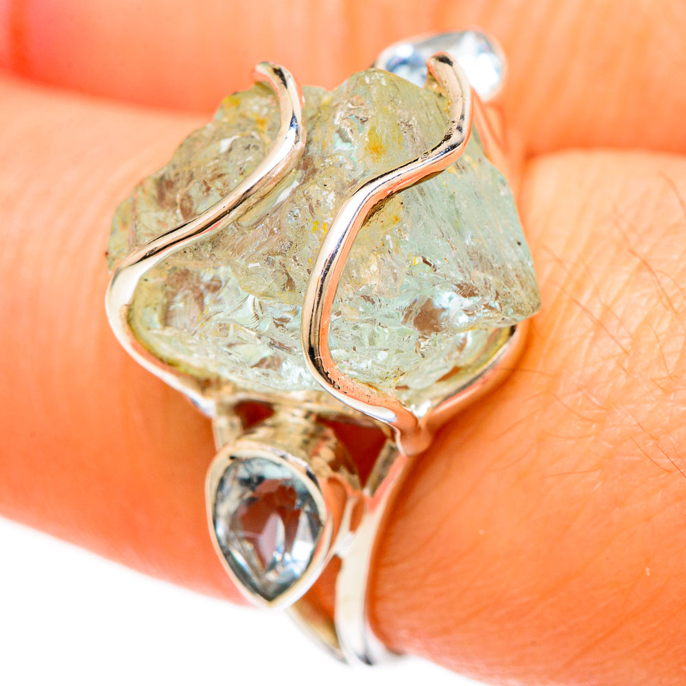 Aquamarine Rings handcrafted by Anasilvercos - RING100657