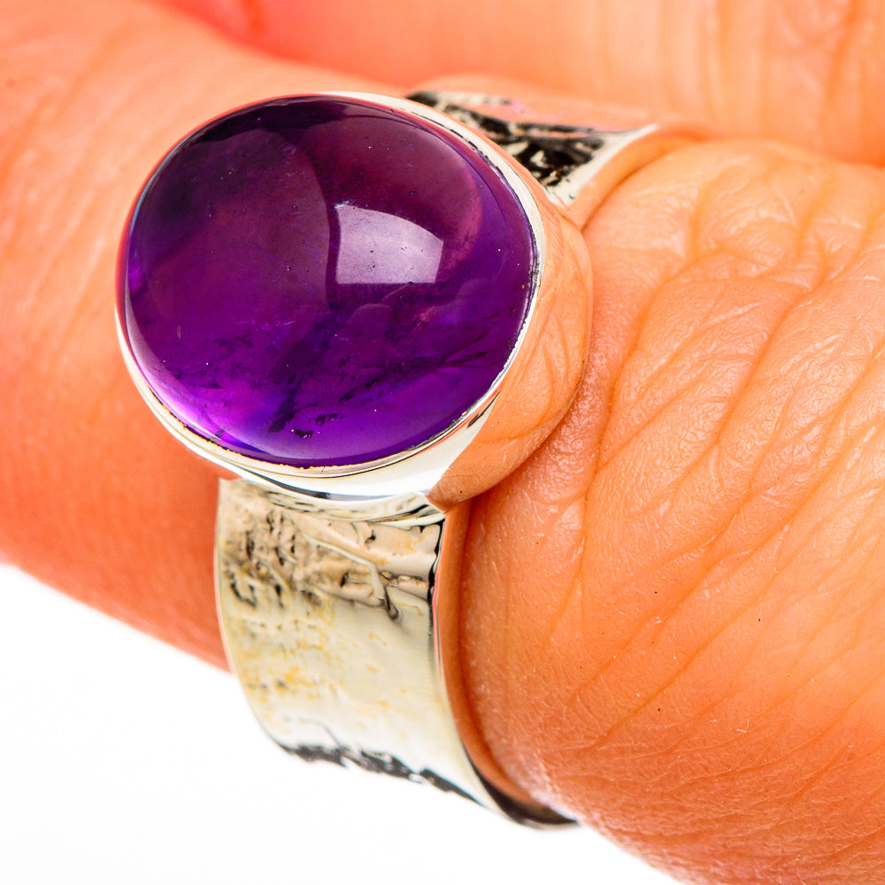 Amethyst Rings handcrafted by Anasilvercos - RING100663