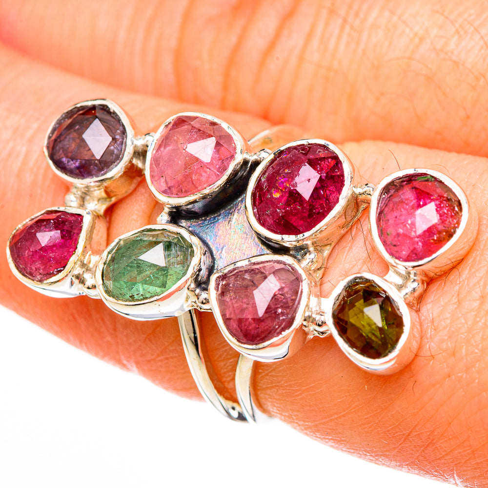 Multi-Tourmaline Rings handcrafted by Anasilvercos - RING100672