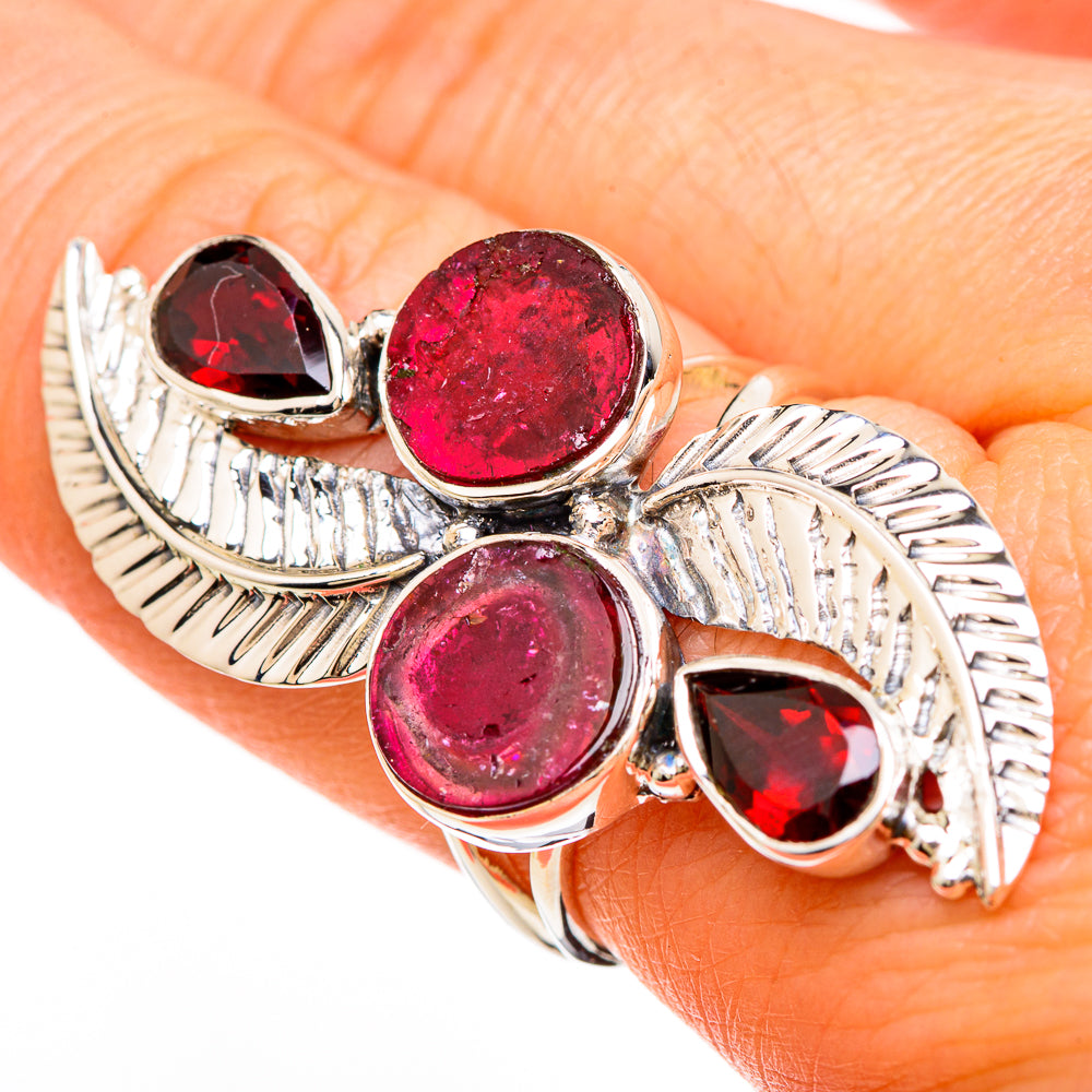 Watermelon Tourmaline Rings handcrafted by Anasilvercos - RING100693