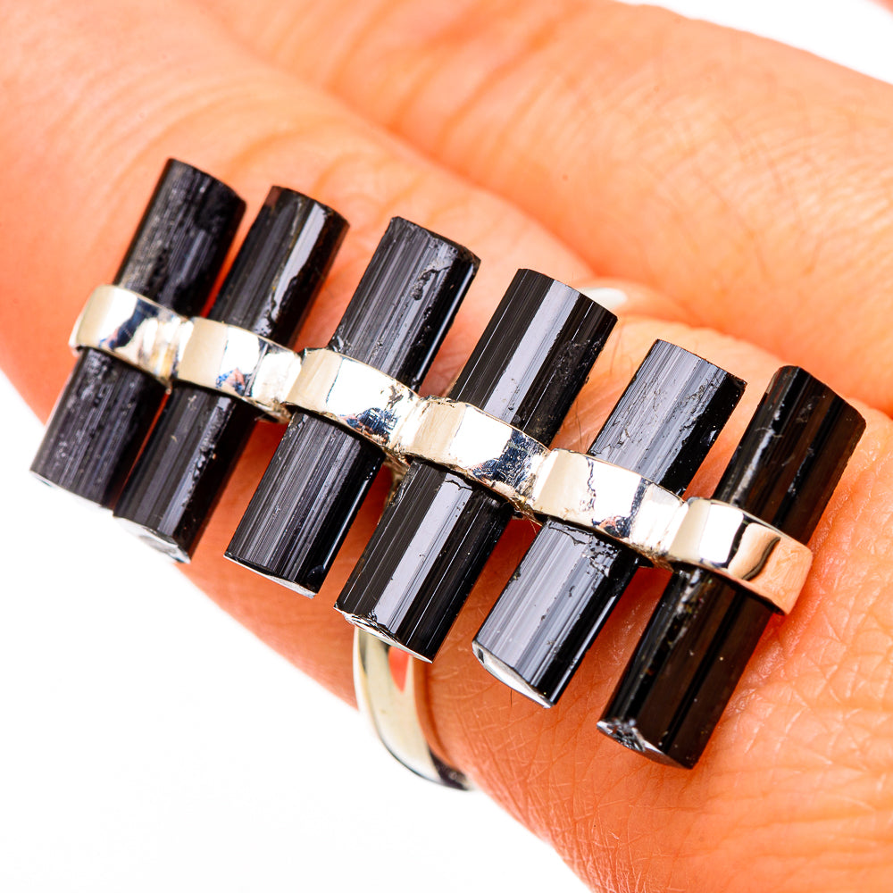 Black Tourmaline Rings handcrafted by Anasilvercos - RING100697