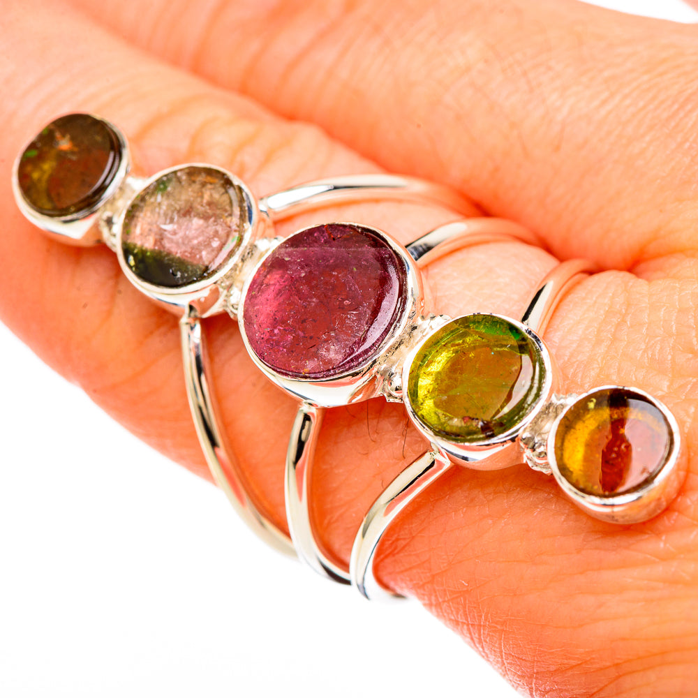 Watermelon Tourmaline Rings handcrafted by Anasilvercos - RING100704