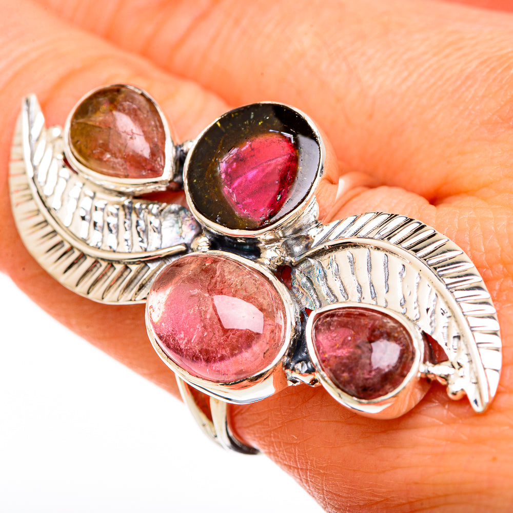 Watermelon Tourmaline Rings handcrafted by Anasilvercos - RING100707