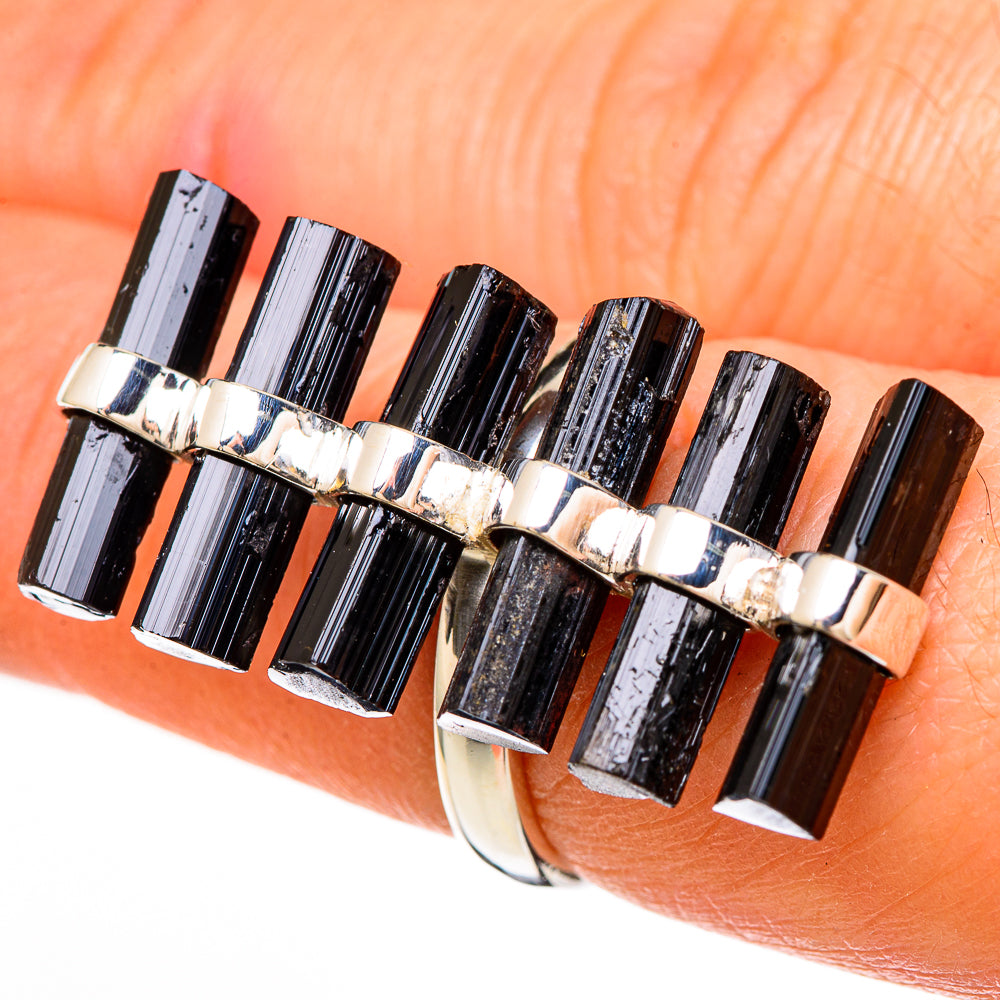 Black Tourmaline Rings handcrafted by Anasilvercos - RING100711