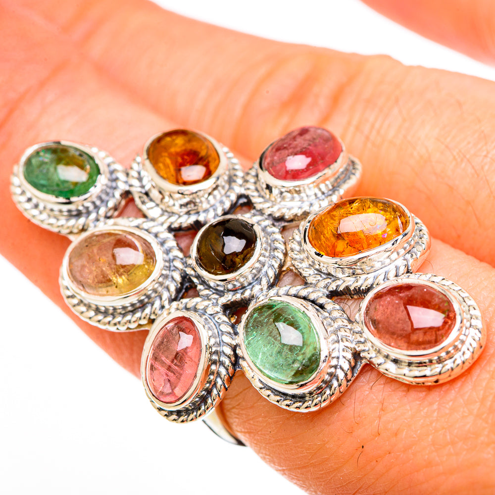 Multi-Tourmaline Rings handcrafted by Anasilvercos - RING100715