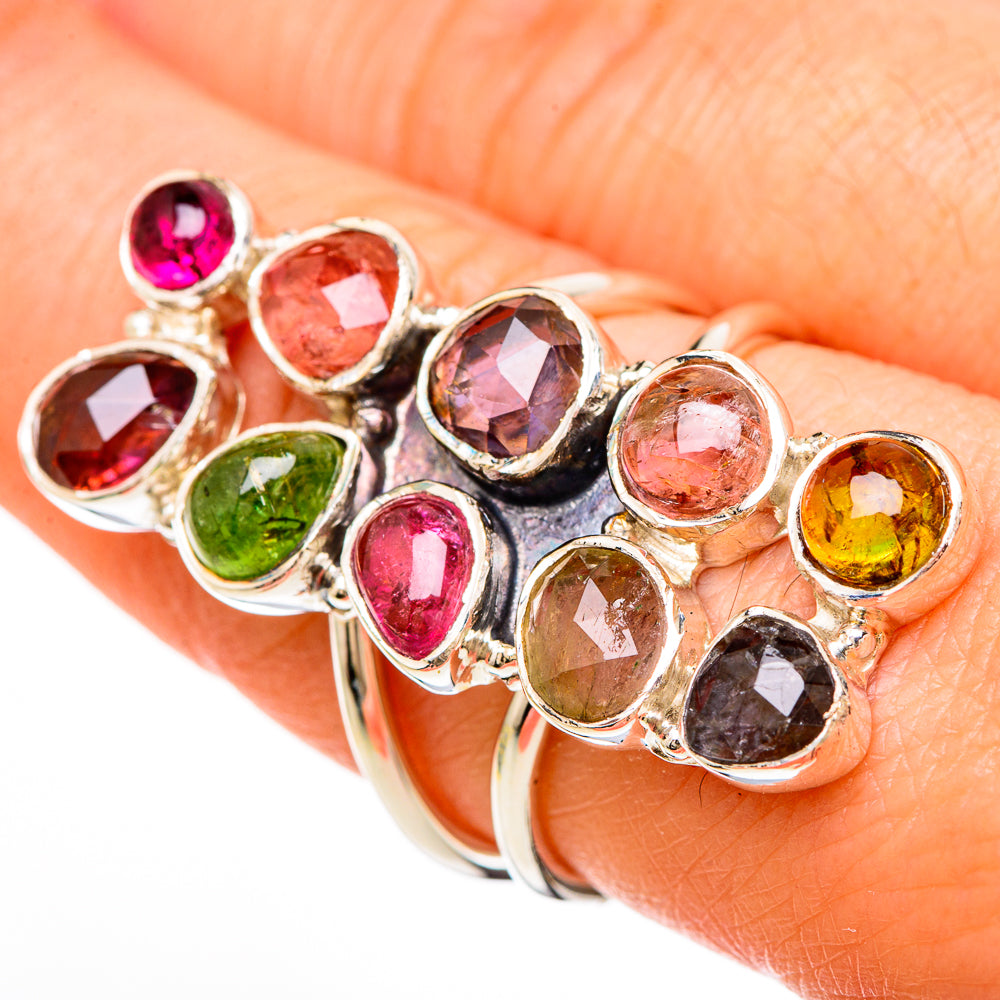 Multi-Tourmaline Rings handcrafted by Anasilvercos - RING100716