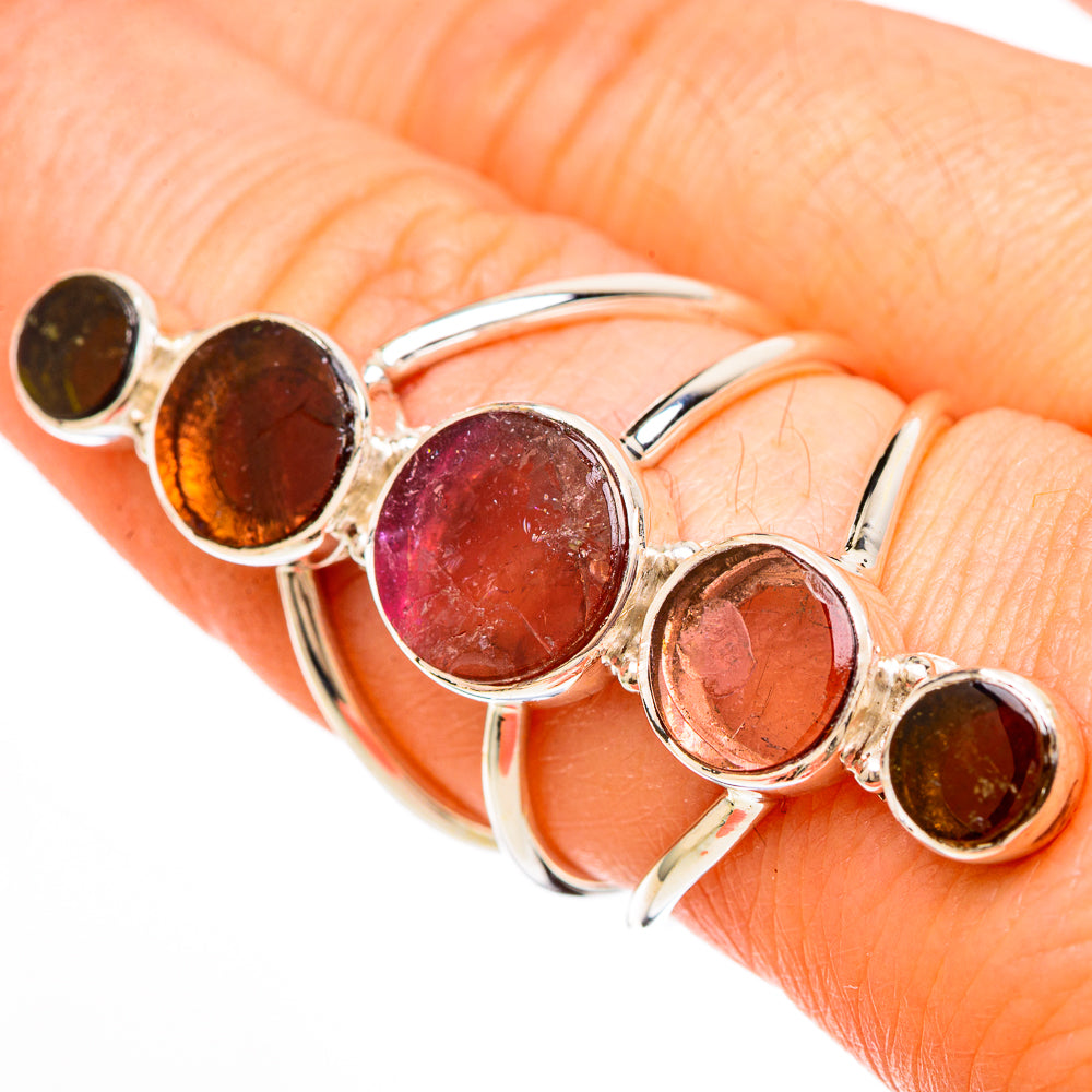 Watermelon Tourmaline Rings handcrafted by Anasilvercos - RING100717