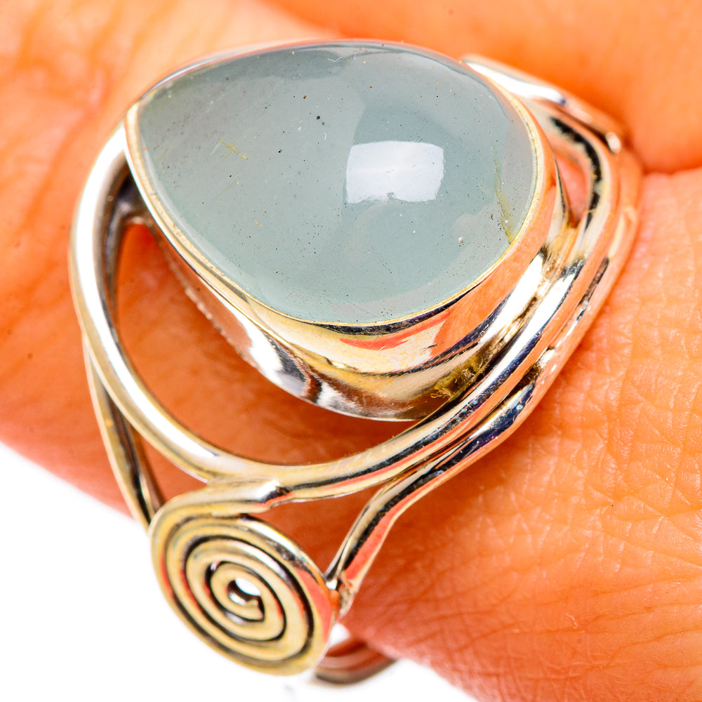 Aquamarine Rings handcrafted by Anasilvercos - RING100724