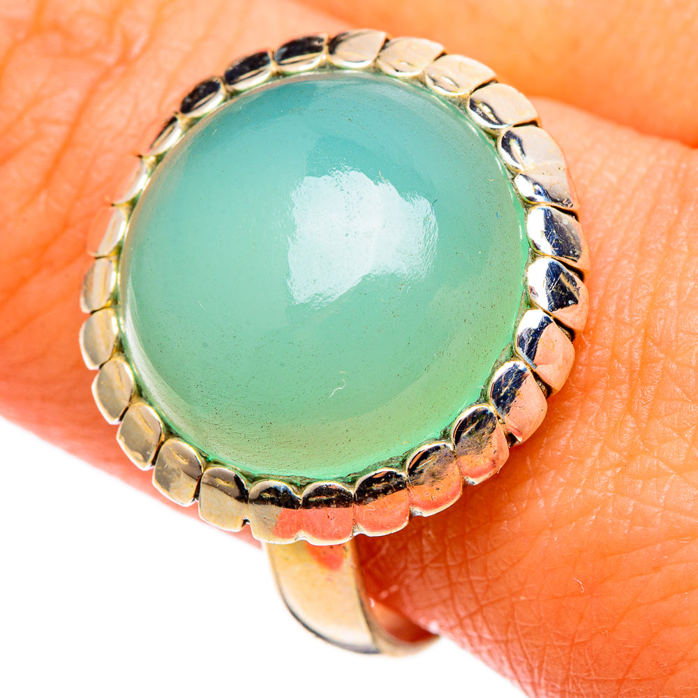 Chrysoprase Rings handcrafted by Anasilvercos - RING100726
