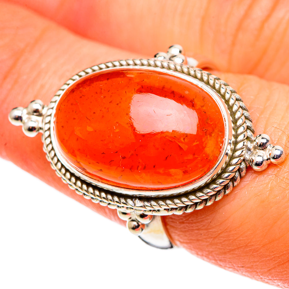 Carnelian Rings handcrafted by Anasilvercos - RING100733