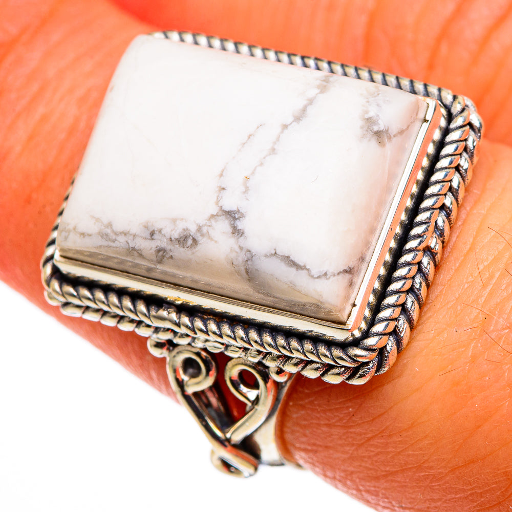 Howlite Rings handcrafted by Anasilvercos - RING100740