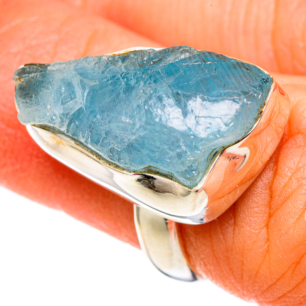 Aquamarine Rings handcrafted by Anasilvercos - RING100751