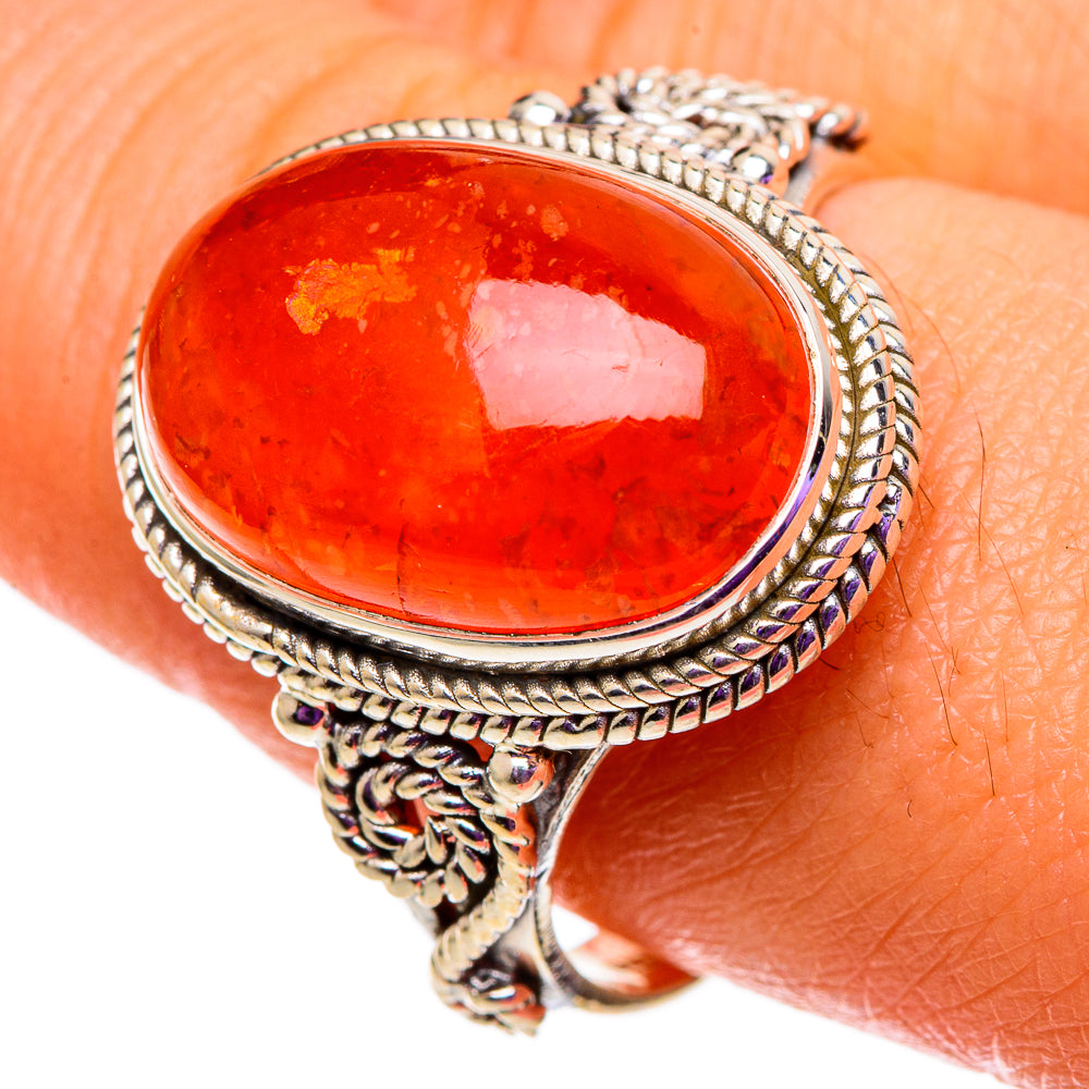 Carnelian Rings handcrafted by Anasilvercos - RING100754
