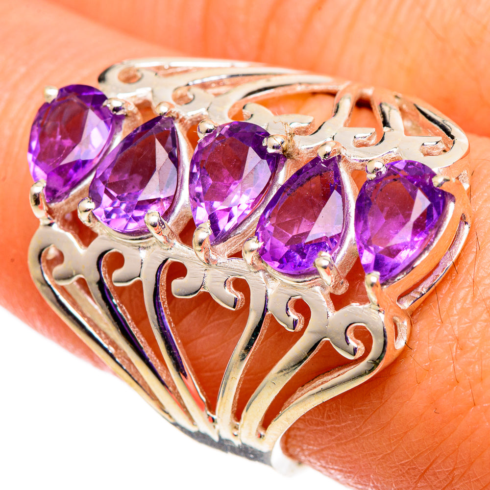 Amethyst Rings handcrafted by Anasilvercos - RING100764