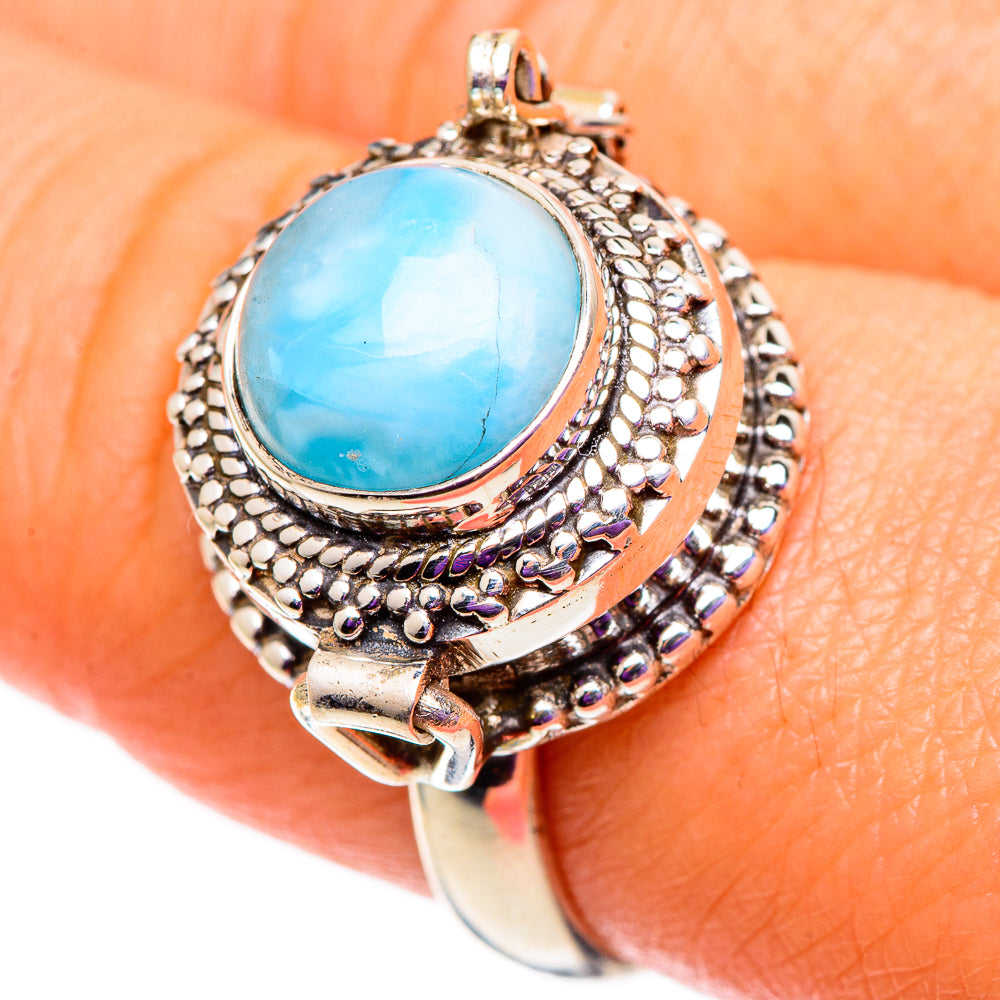 Larimar Rings handcrafted by Anasilvercos - RING100771