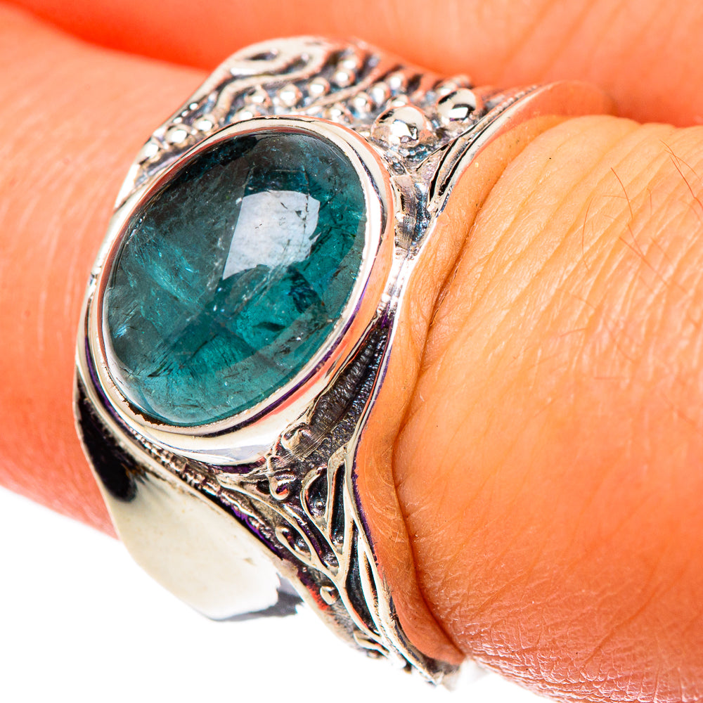 Blue Tourmaline Rings handcrafted by Anasilvercos - RING100774