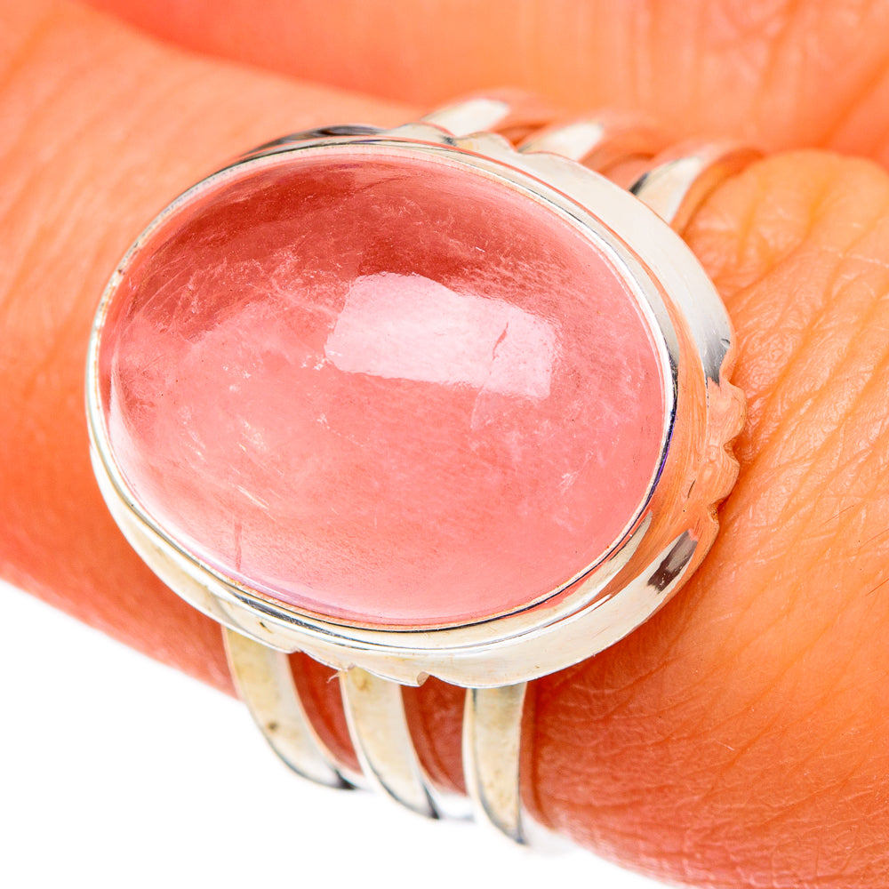 Rose Quartz Rings handcrafted by Anasilvercos - RING100784