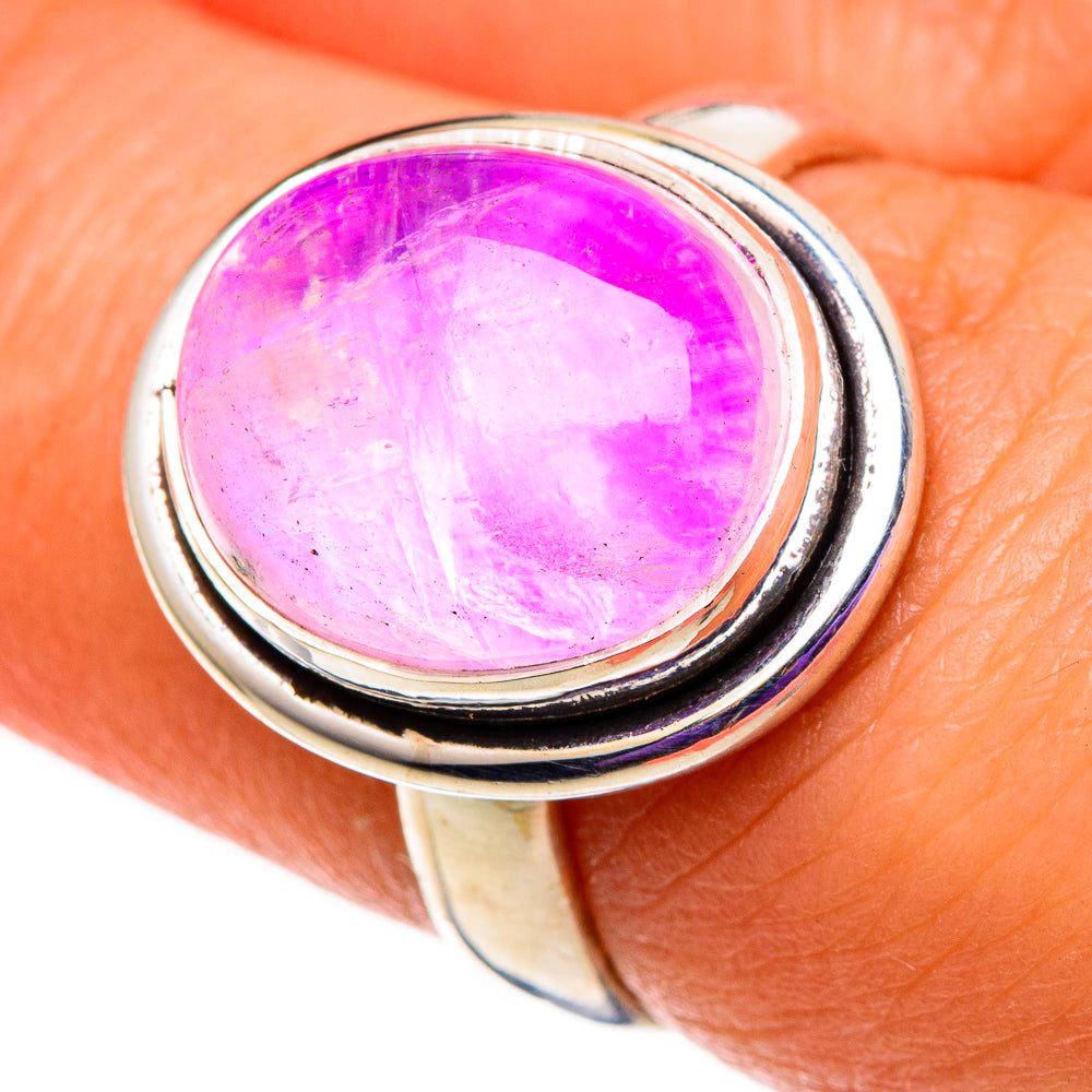 Pink Moonstone Rings handcrafted by Anasilvercos - RING100785