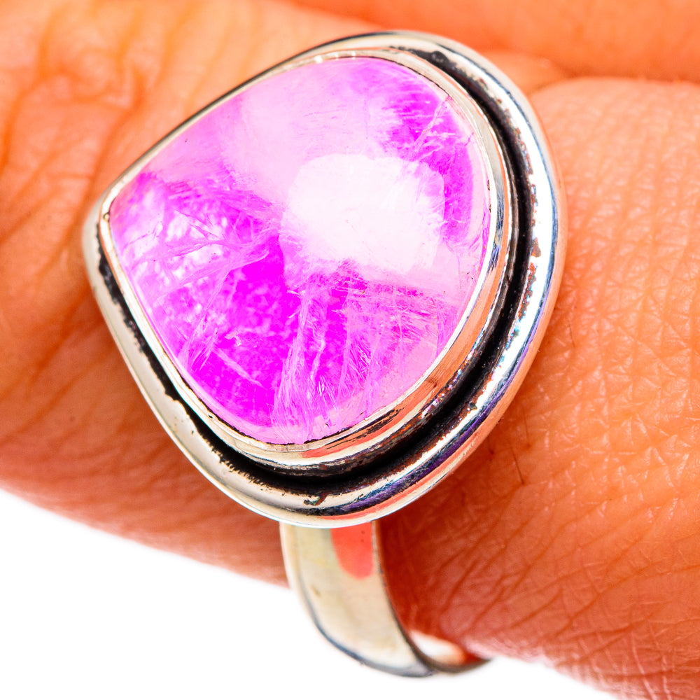Pink Moonstone Rings handcrafted by Anasilvercos - RING100802
