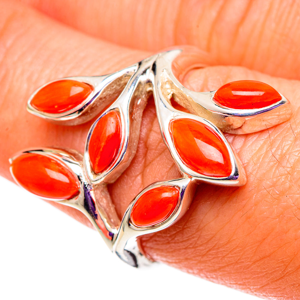 Carnelian Rings handcrafted by Anasilvercos - RING100823