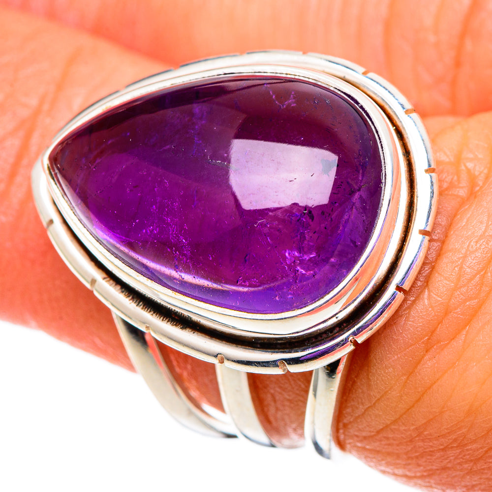 Amethyst Rings handcrafted by Anasilvercos - RING100824