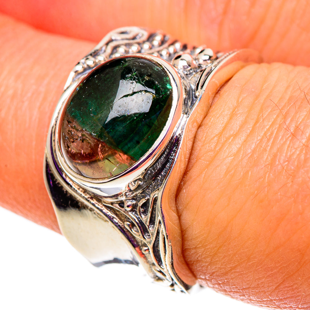 Watermelon Tourmaline Rings handcrafted by Anasilvercos - RING100829